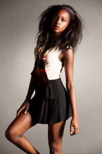 Model with african necklace from Charmaine Marshall
