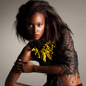 Model beauty shot with jewerly by Charmaine Marshall