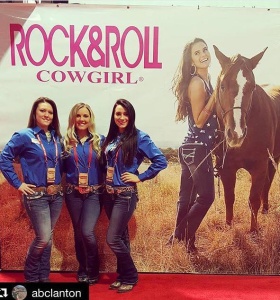 Rock and Roll Cowgirl Booth Poster at National Finals Rodeo Championship 2015